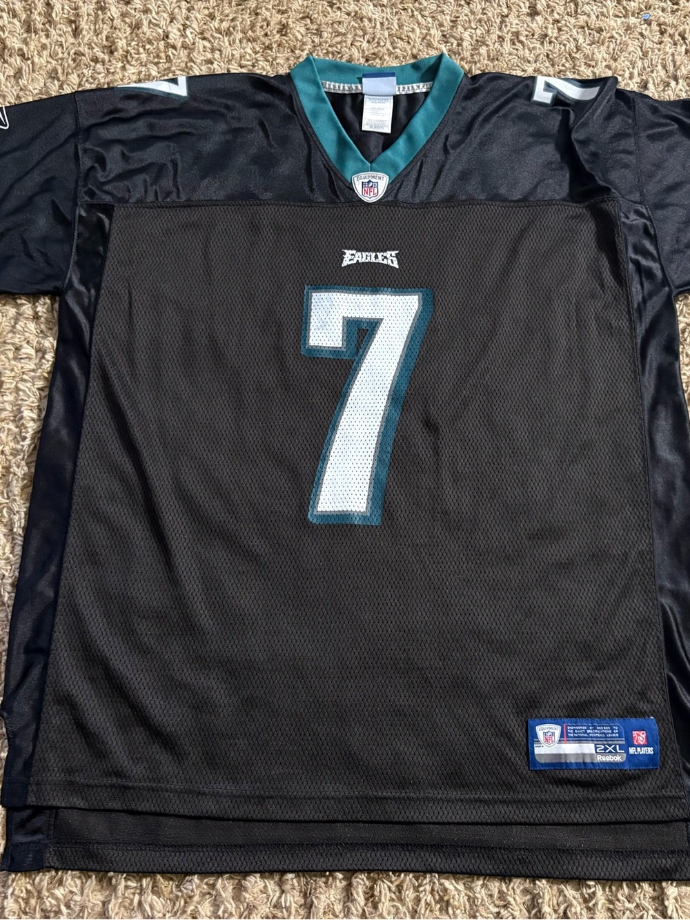 Michael Vick #7 Philadelphia Eagles Reebok NFL Black Football Jersey Men’s 2XL